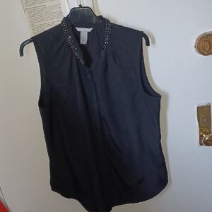 H&M Elegant Black Sleeveless Top